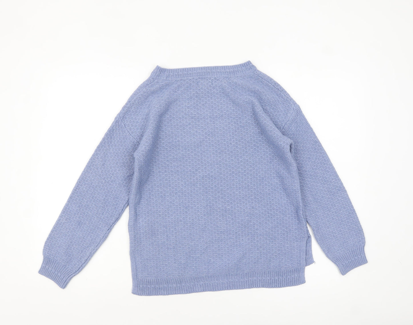 Fat Face Women's Blue Crew Neck Knit Jumper Size 10