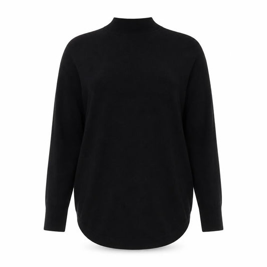 Oasis Womens Black XS Mock Neck Long Sleeve Knit Jumper