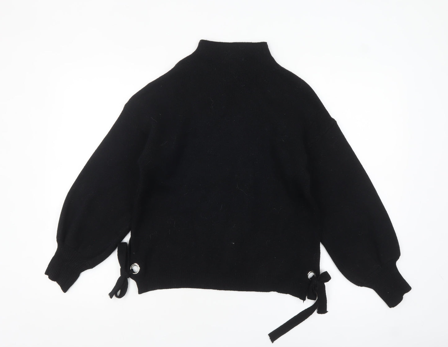 Wild Flower Women's Black High Neck Knit Jumper S