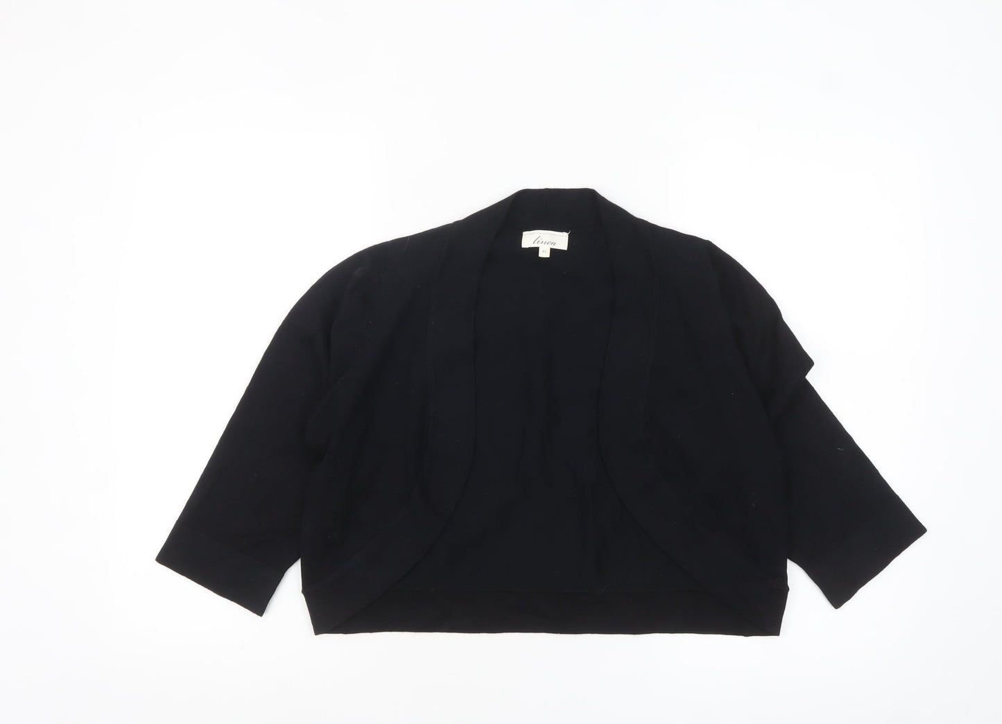 Linea Women Black XL Knit Open Front Cardigan Jumper