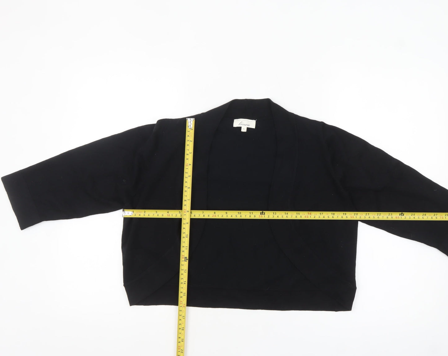 Linea Women Black XL Knit Open Front Cardigan Jumper