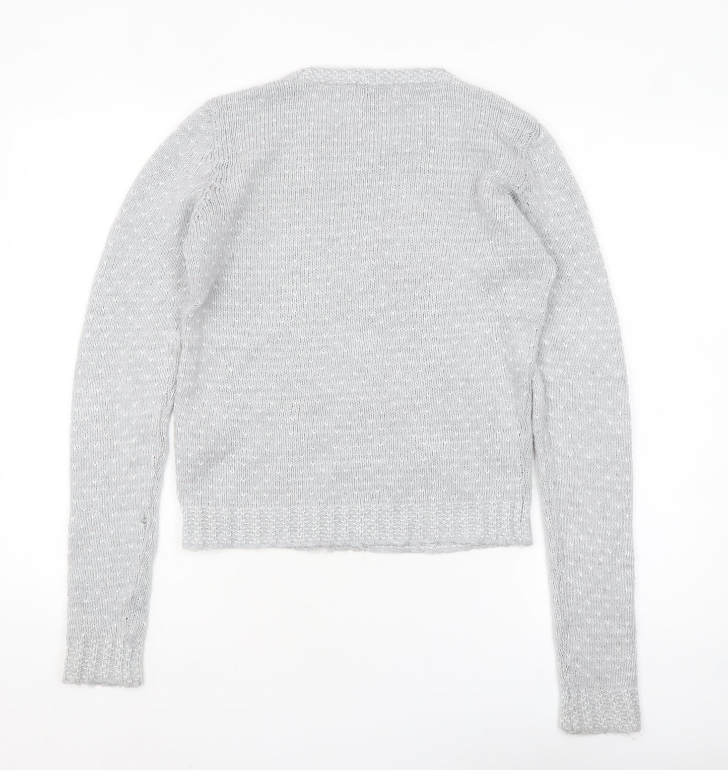 Next Women’s Grey Christmas Bird Jumper Size 6 Pullover Knit