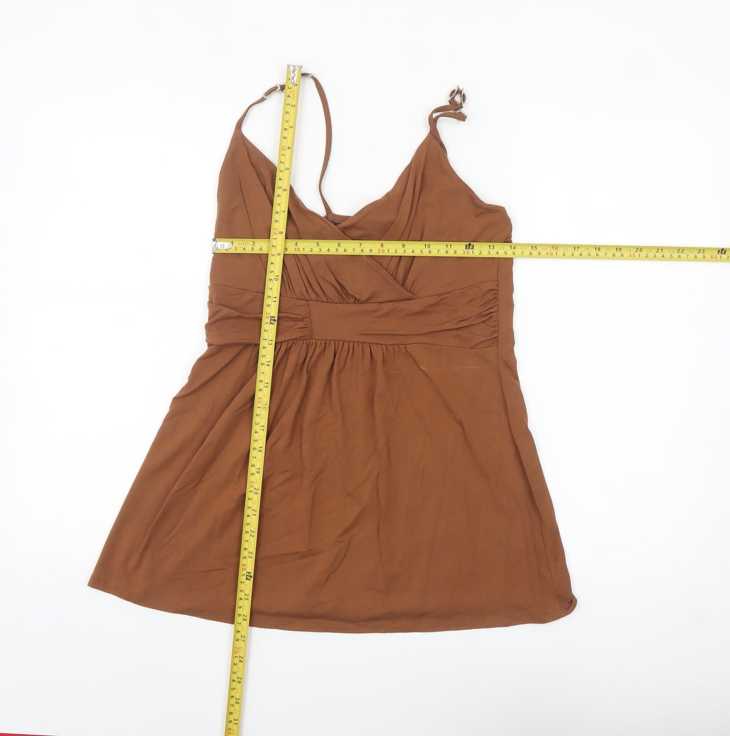 adL Women’s Brown V-Neck Camisole Tank Top Size L