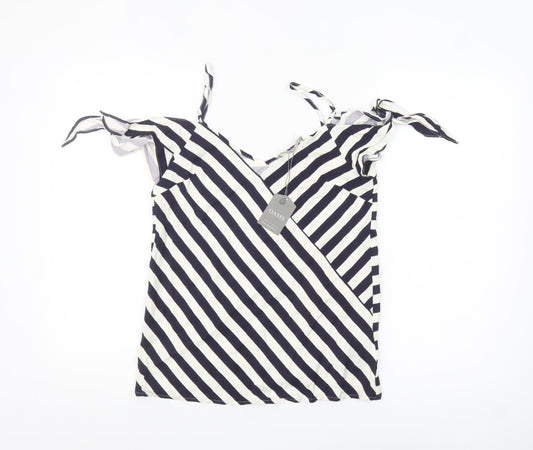 Oasis Women’s Blue Striped Viscose Camisole Blouse Size 8