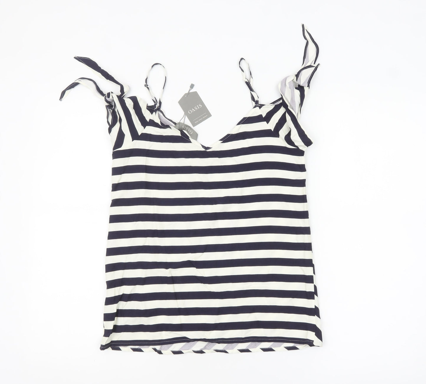 Oasis Women’s Blue Striped Viscose Camisole Blouse Size 8
