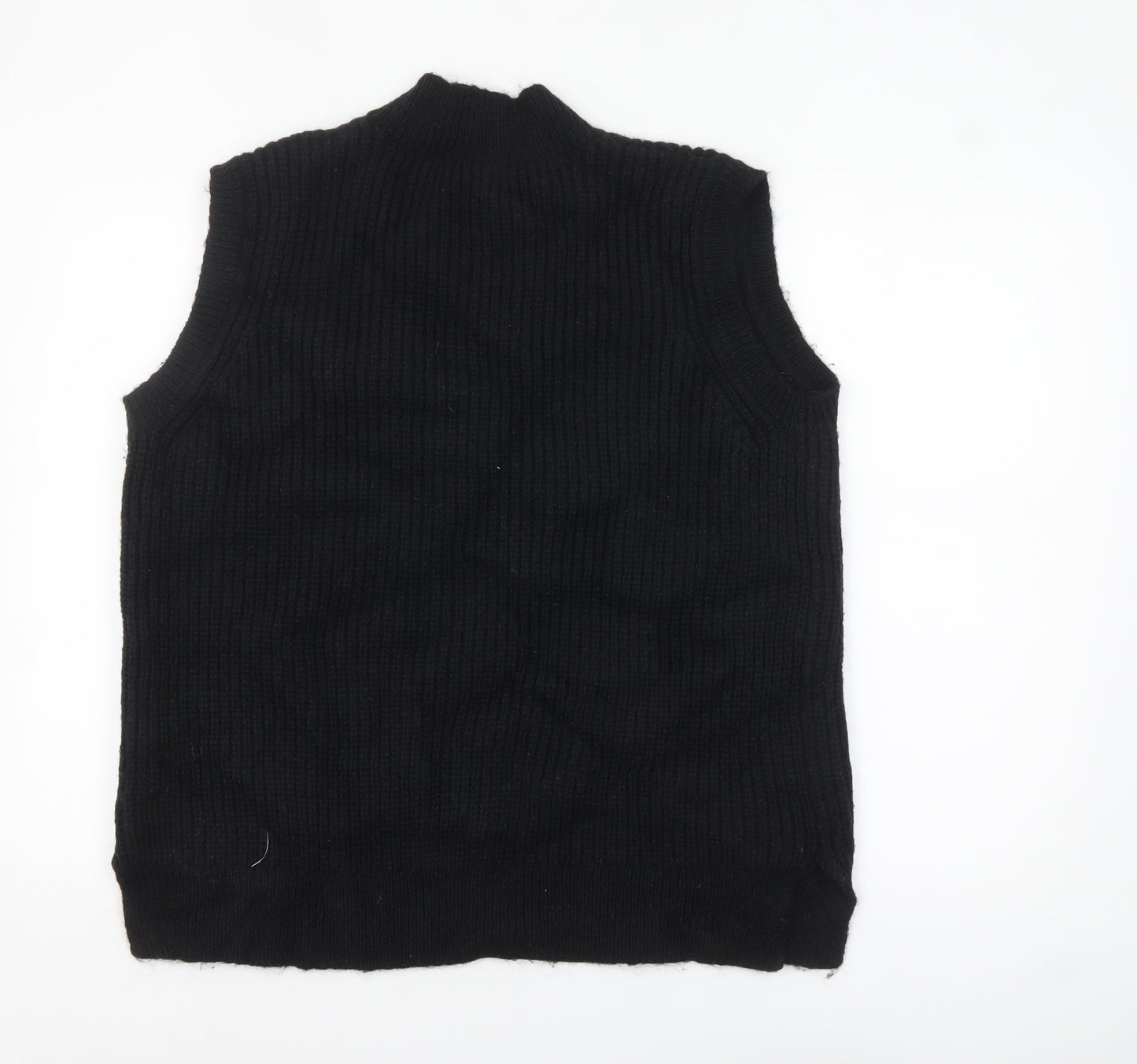 Next Women's Black Sleeveless High Neck Knit Vest Jumper Size L