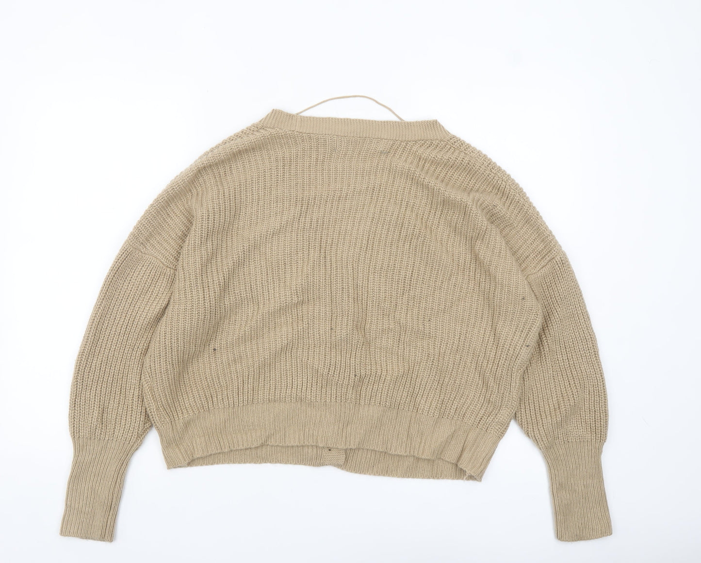 Vero Moda Women’s Beige Chunky-Knit V-Neck Cardigan XL