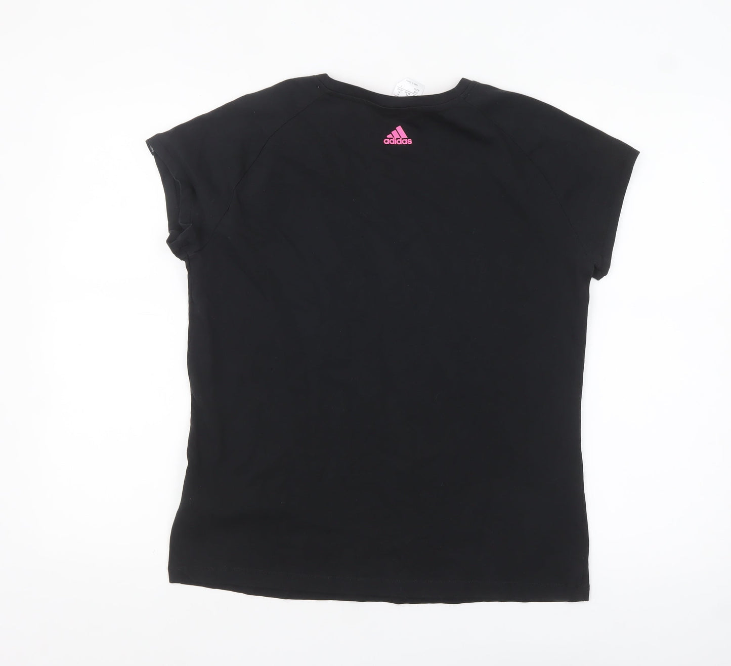 Adidas Womens Black XL Short Sleeve Stretch Cotton T-Shirt