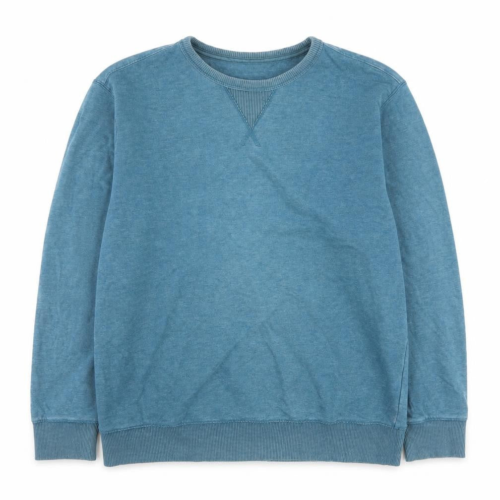 Marks & Spencer Men's Blue Cotton Crew Neck Pullover Jumper Size L