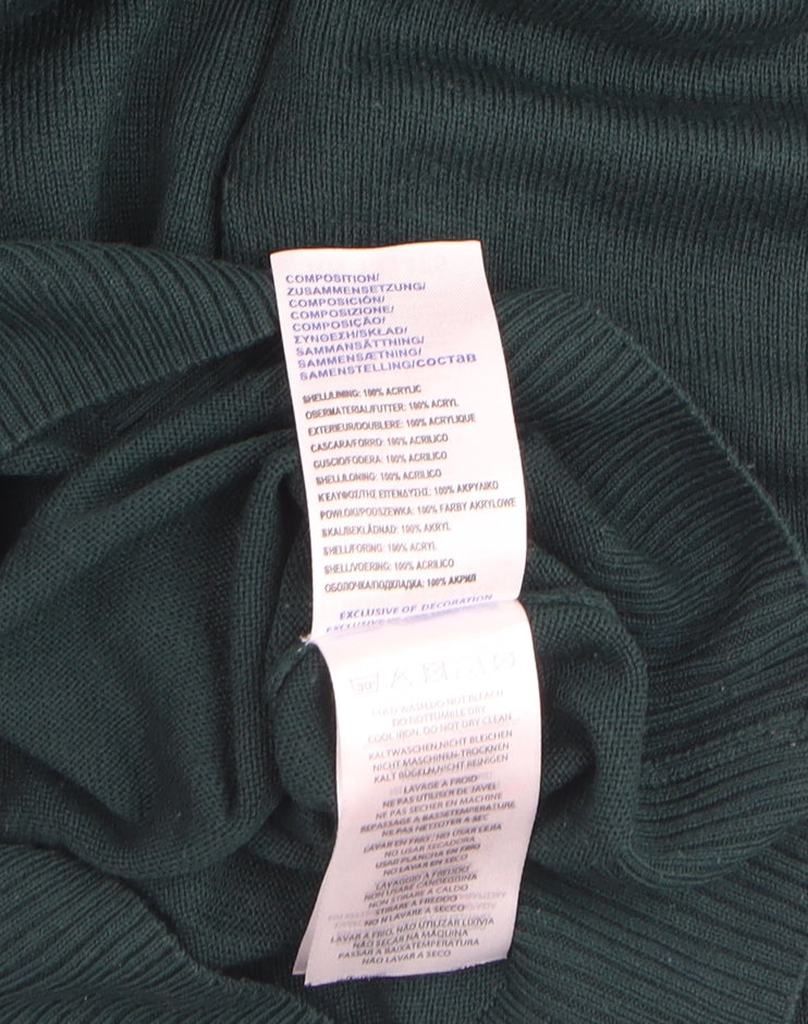 MIM Womens Green Roll Neck Acrylic Knit Jumper Size M