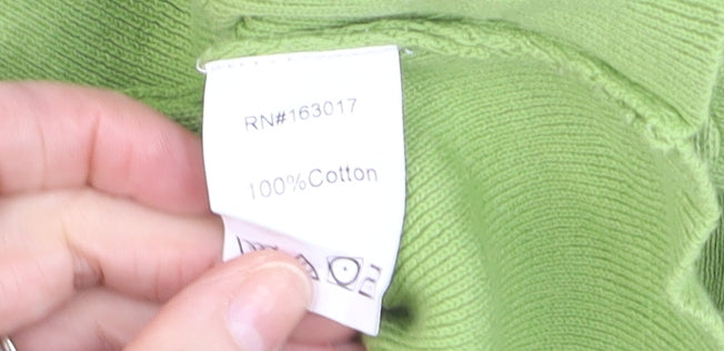 Princess Polly Womens Green Cotton Knit Cardigan L/XL