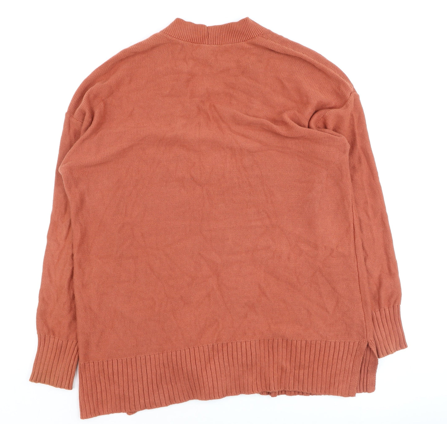 LOFT Outlet Women's Rust Cardigan L Cotton Button Knit