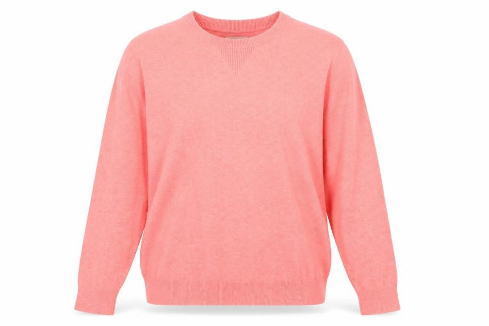 Howick Women Pink Cotton Crew Neck Jumper Size M
