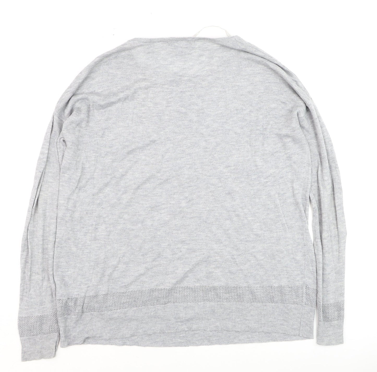 Philosophy Womens Grey Small Crew Neck Long Sleeve Pullover Jumper