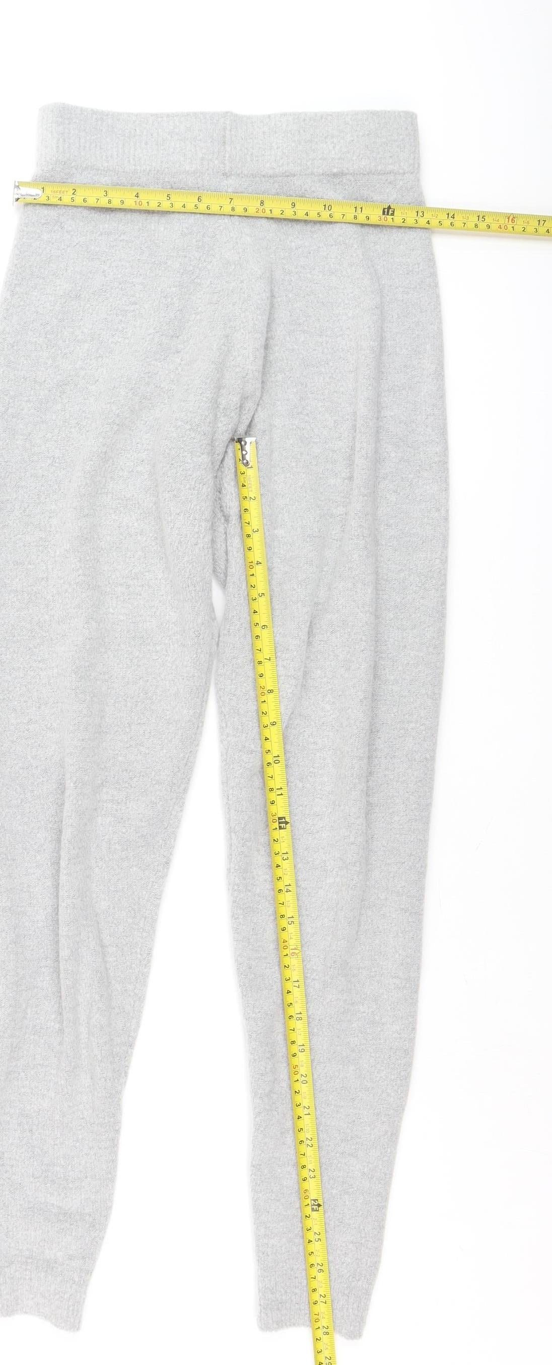 PrettyLittleThing Women's Grey Knit Jogger Trousers Size S