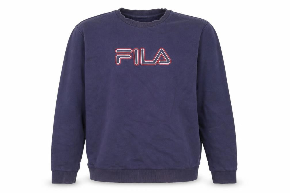 Fila Men's Blue Logo Pullover Sweatshirt Size L
