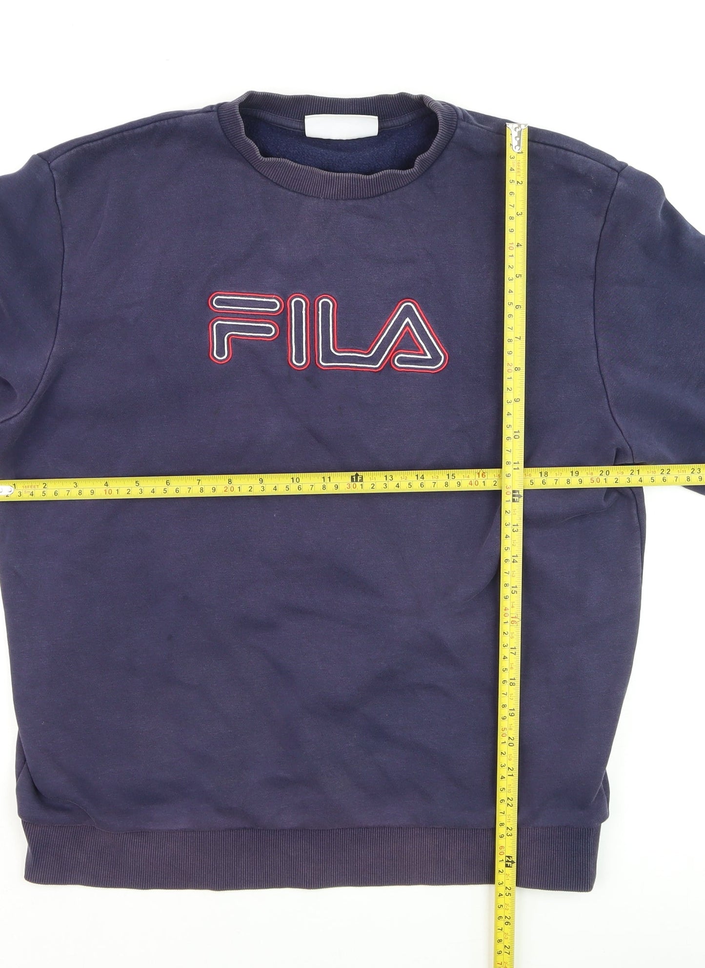 Fila Men's Blue Logo Pullover Sweatshirt Size L