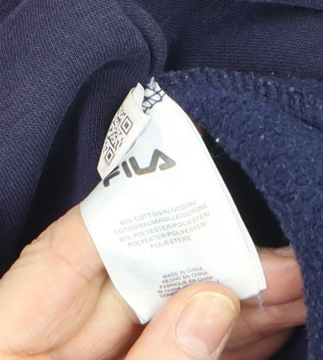 Fila Men's Blue Logo Pullover Sweatshirt Size L