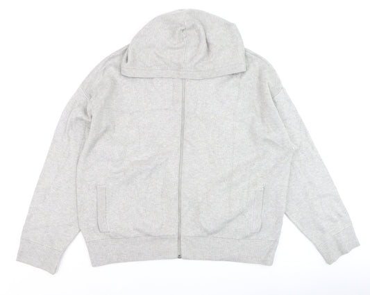 Marks and Spencer Men’s Grey XL Full Zip Cotton Hooded Jumper