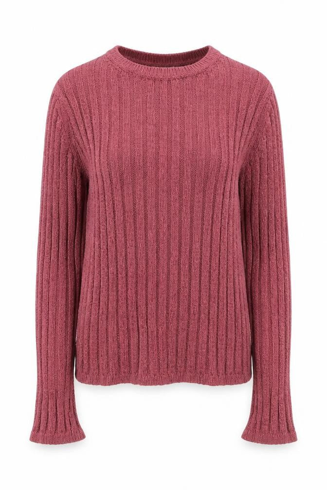 Marks & Spencer Women’s Purple Ribbed Knit Jumper Size M