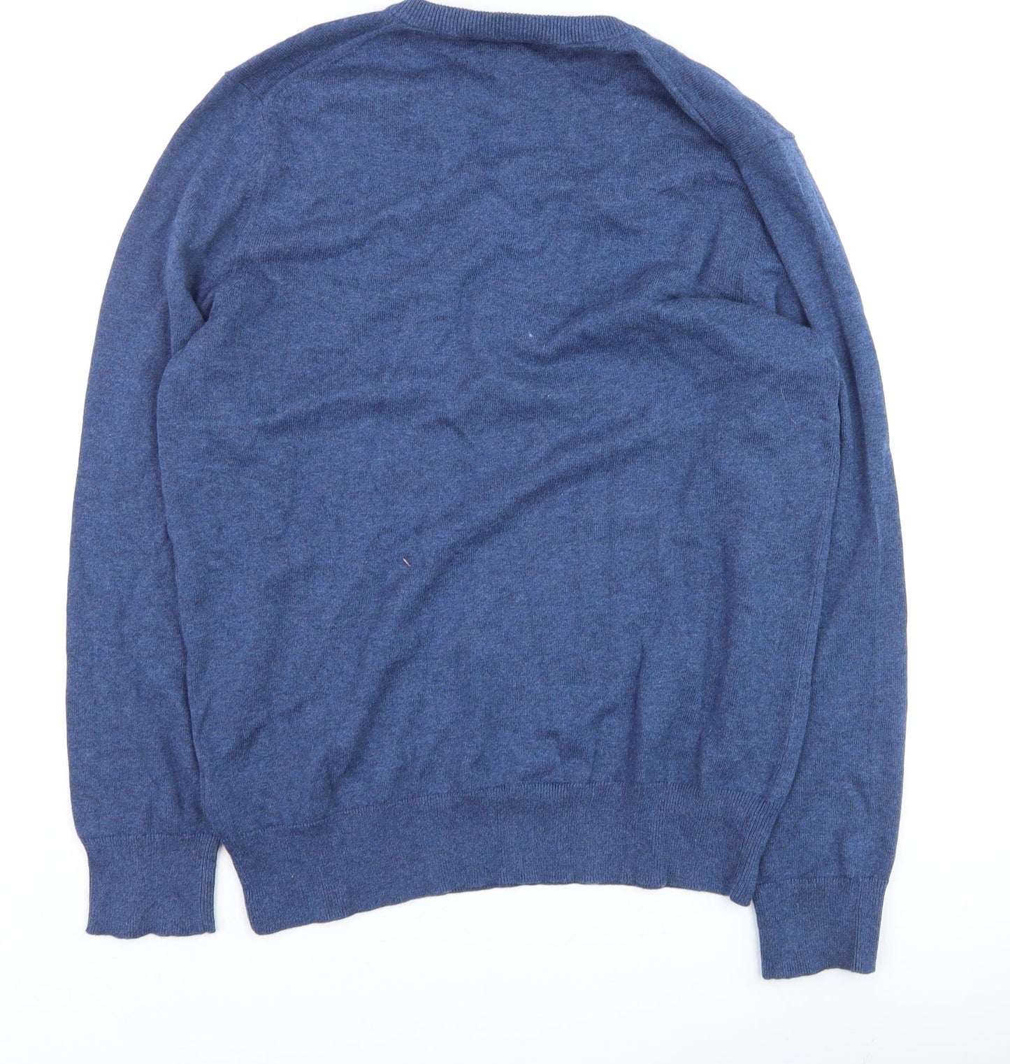 Marks and Spencer Men’s Blue Pure Cotton V-Neck Jumper M