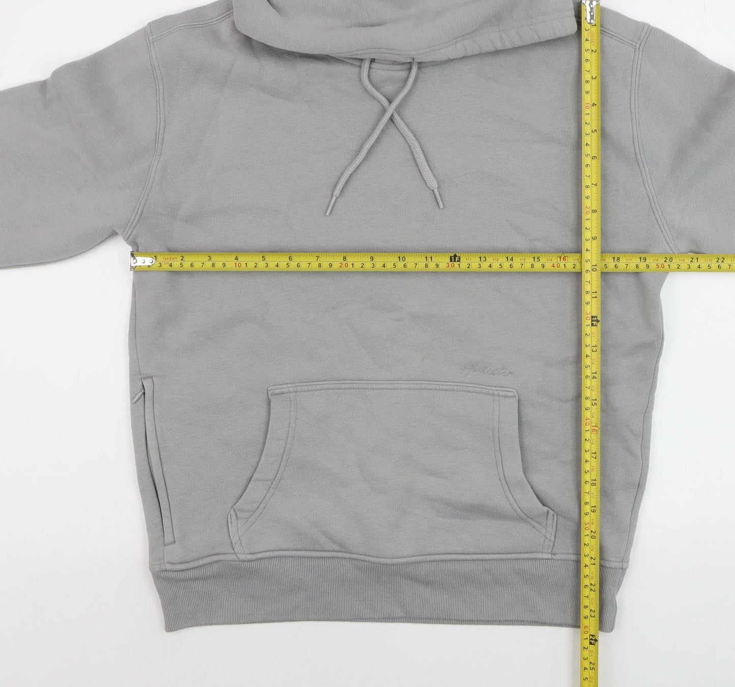 Hollister Mens Grey Relaxed Fit Pullover Hoodie XS