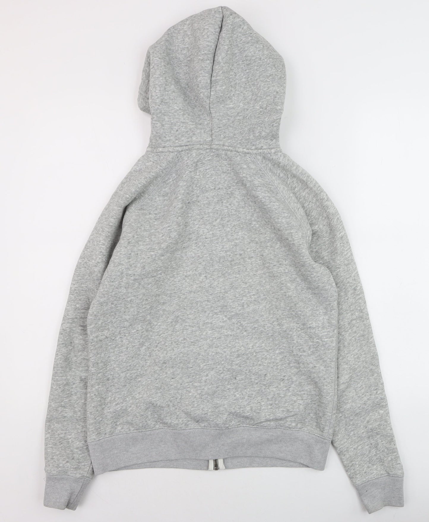 Jack Wills Womens Grey Full Zip Hoodie Size 10 Cotton Blend