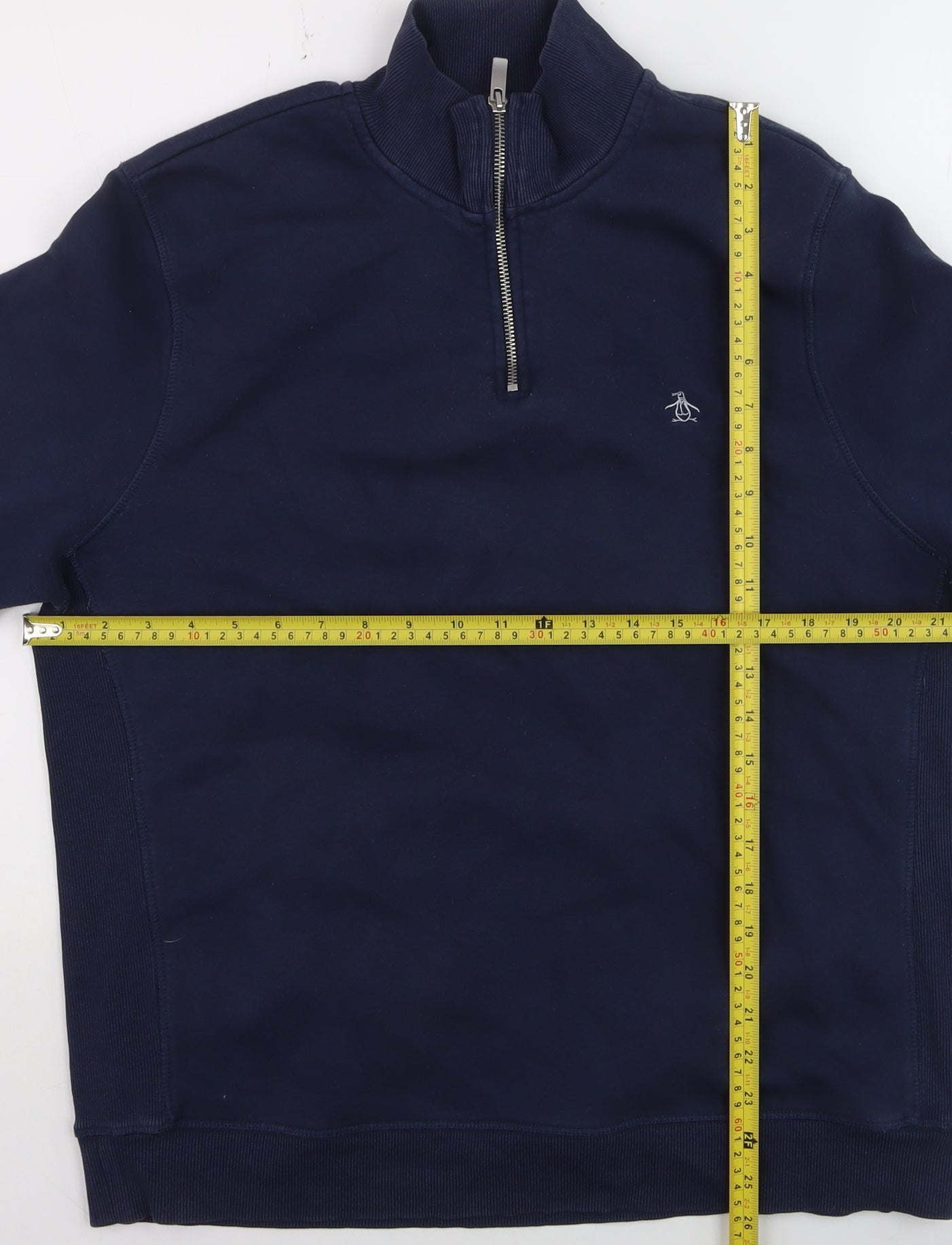 Penguin Men's Blue 1/4 Zip Pullover Sweatshirt Size L
