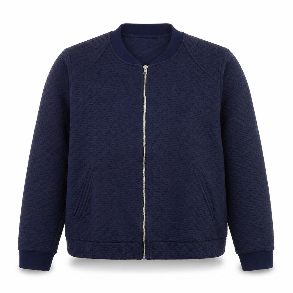 Marks & Spencer Men's Navy Bomber Jacket Size L Polyester Cotton Blend