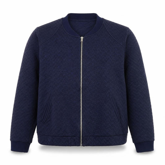 Marks & Spencer Men's Navy Bomber Jacket Size L Polyester Cotton Blend