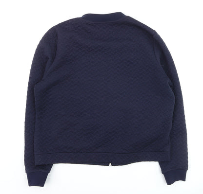 Marks & Spencer Men's Navy Bomber Jacket Size L Polyester Cotton Blend