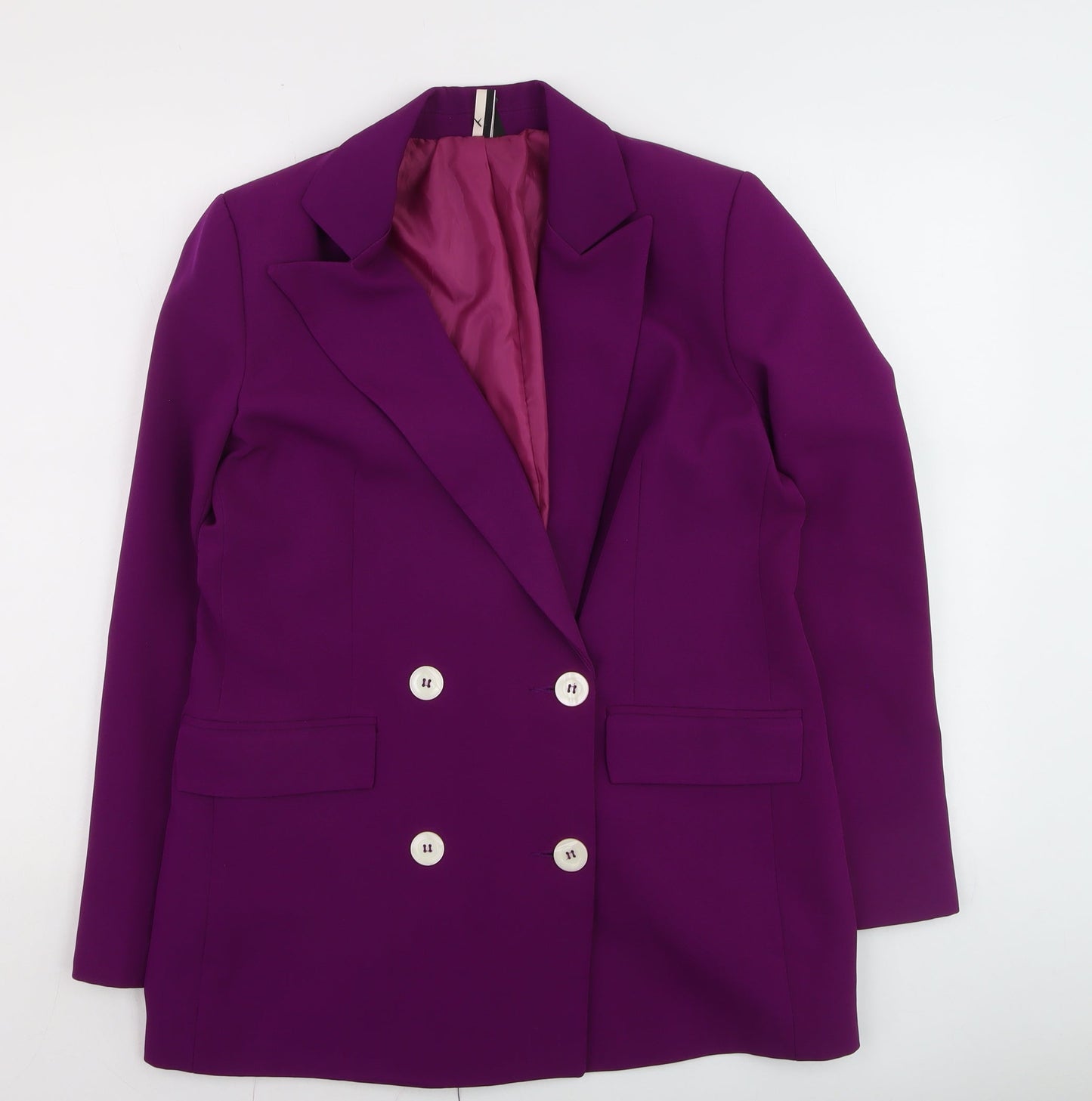 Topshop Women’s Purple Double Breasted Blazer Jacket UK 12