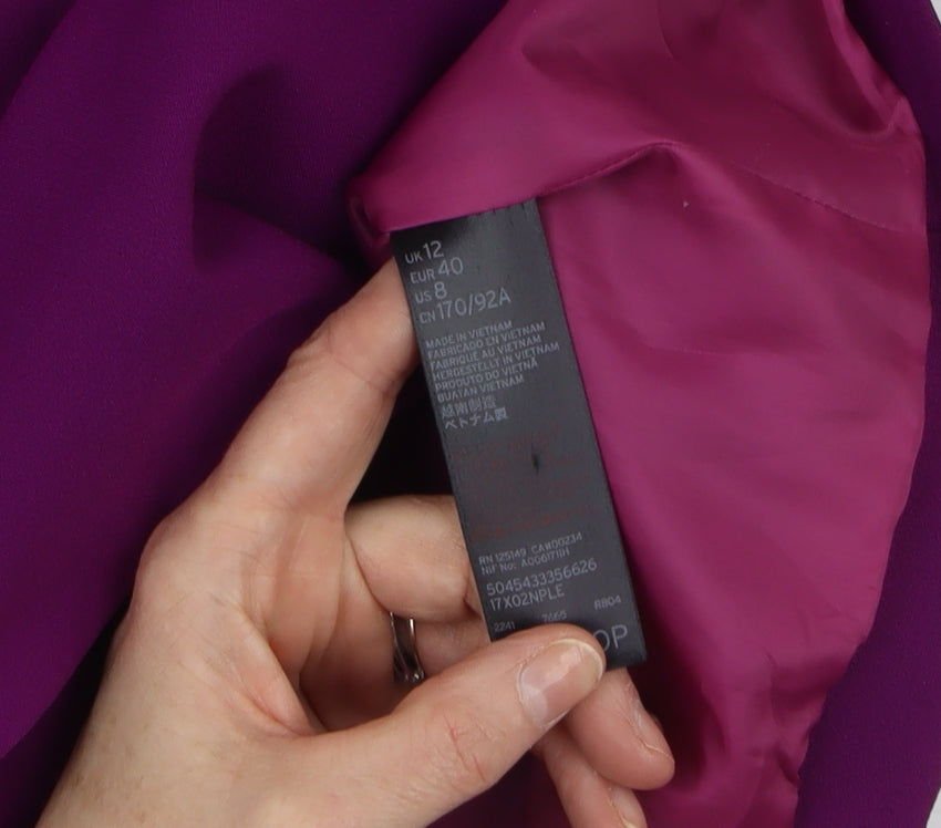 Topshop Women’s Purple Double Breasted Blazer Jacket UK 12