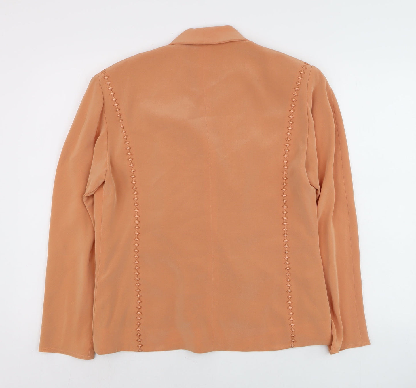 Tom Bowker Women’s Brown Embroidered Bow Blazer Size 10 Vintage