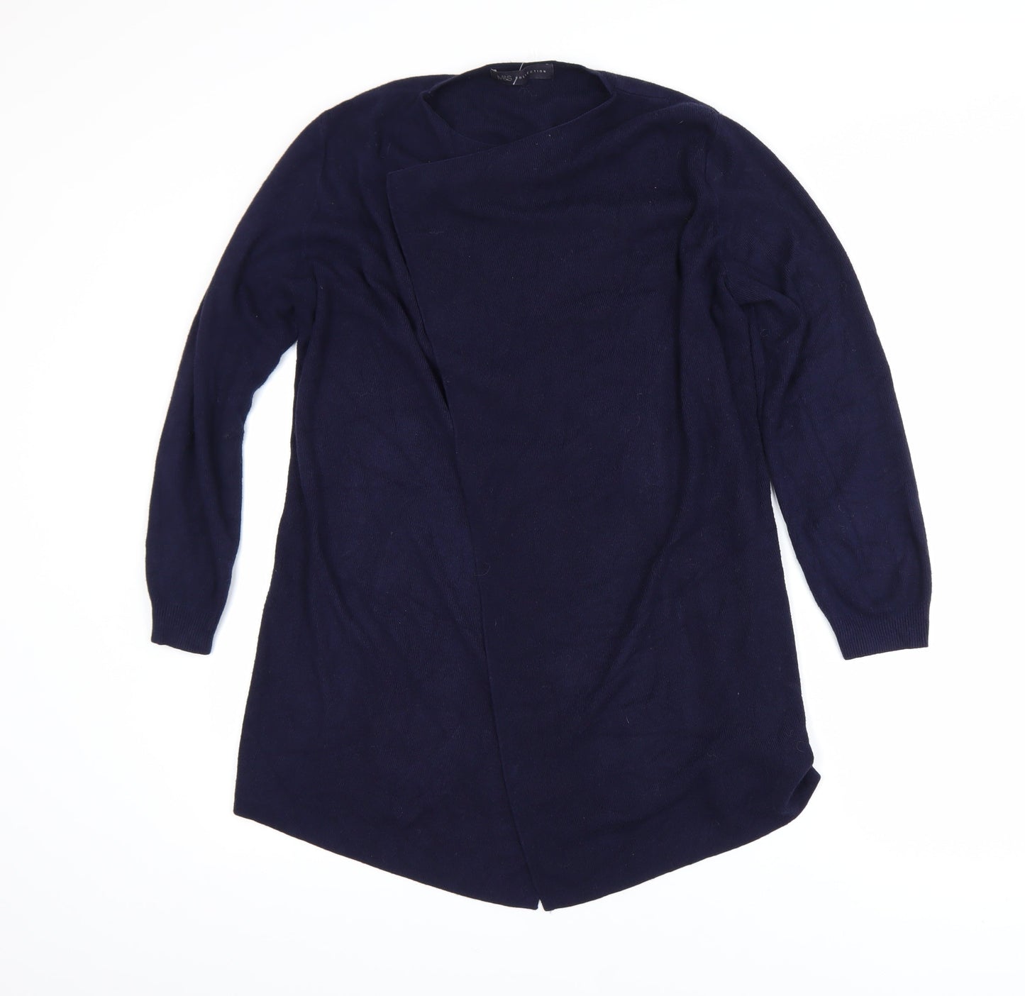 Marks and Spencer Women Blue Cardigan M Long Sleeve Knit