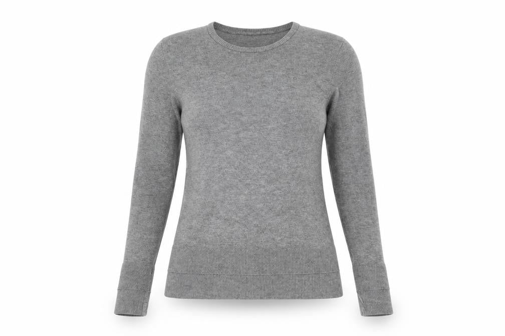 Mango Women Grey XS Pullover Jumper Long Sleeve Knit Viscose Blend