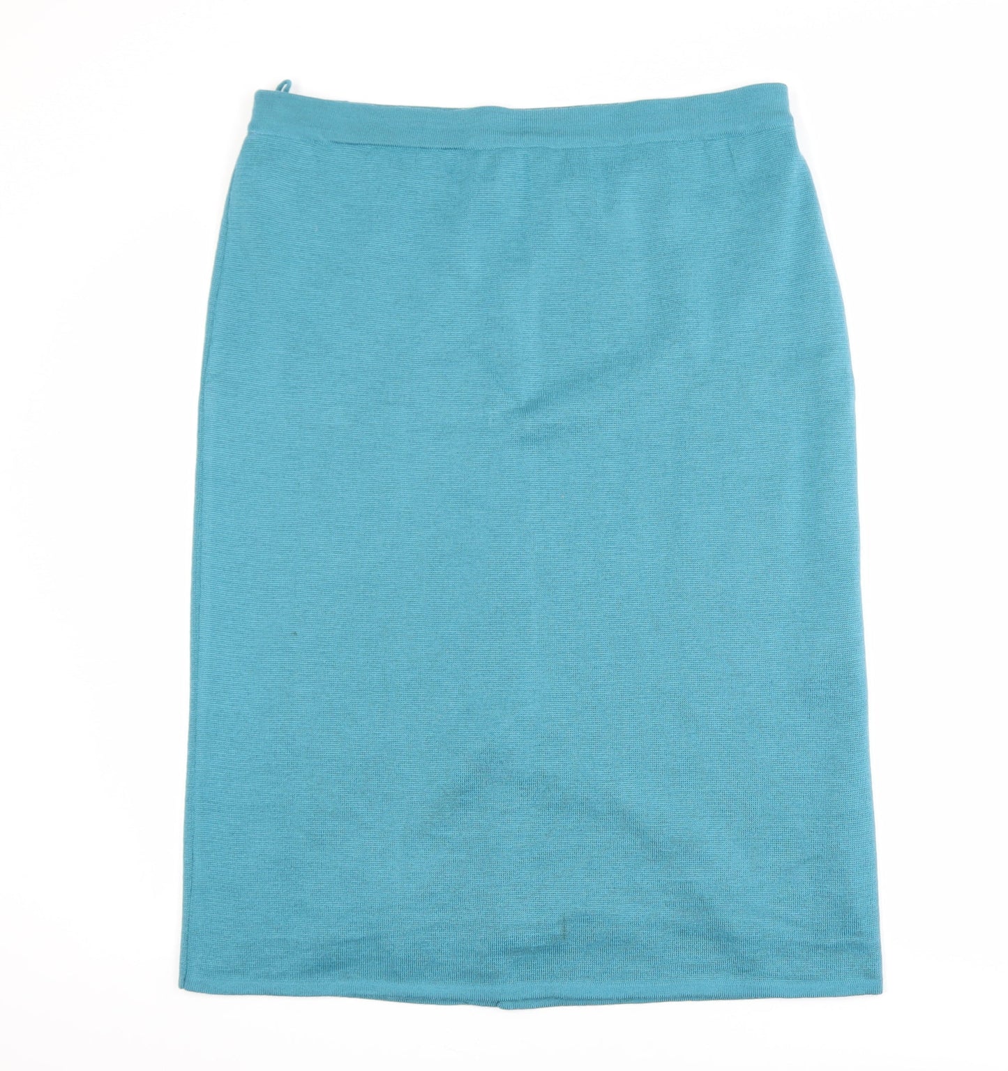 Grazia Women’s Blue Midi Wool Blend Pencil Skirt Size 18