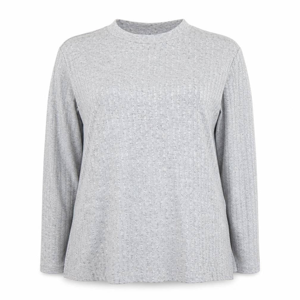 Marks & Spencer Women’s Grey Long Sleeve Waffle Knit Pullover Jumper Size 22