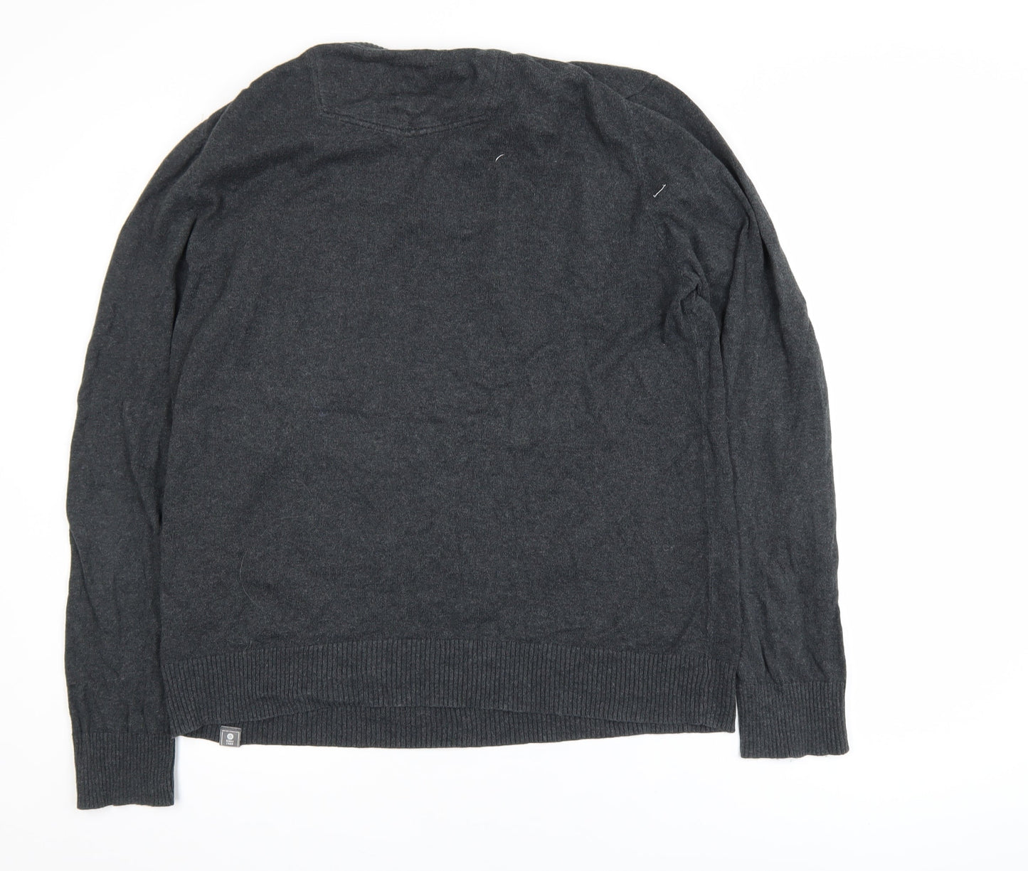 FatFace Men’s Grey Cotton Cashmere Crew Neck Jumper Size L
