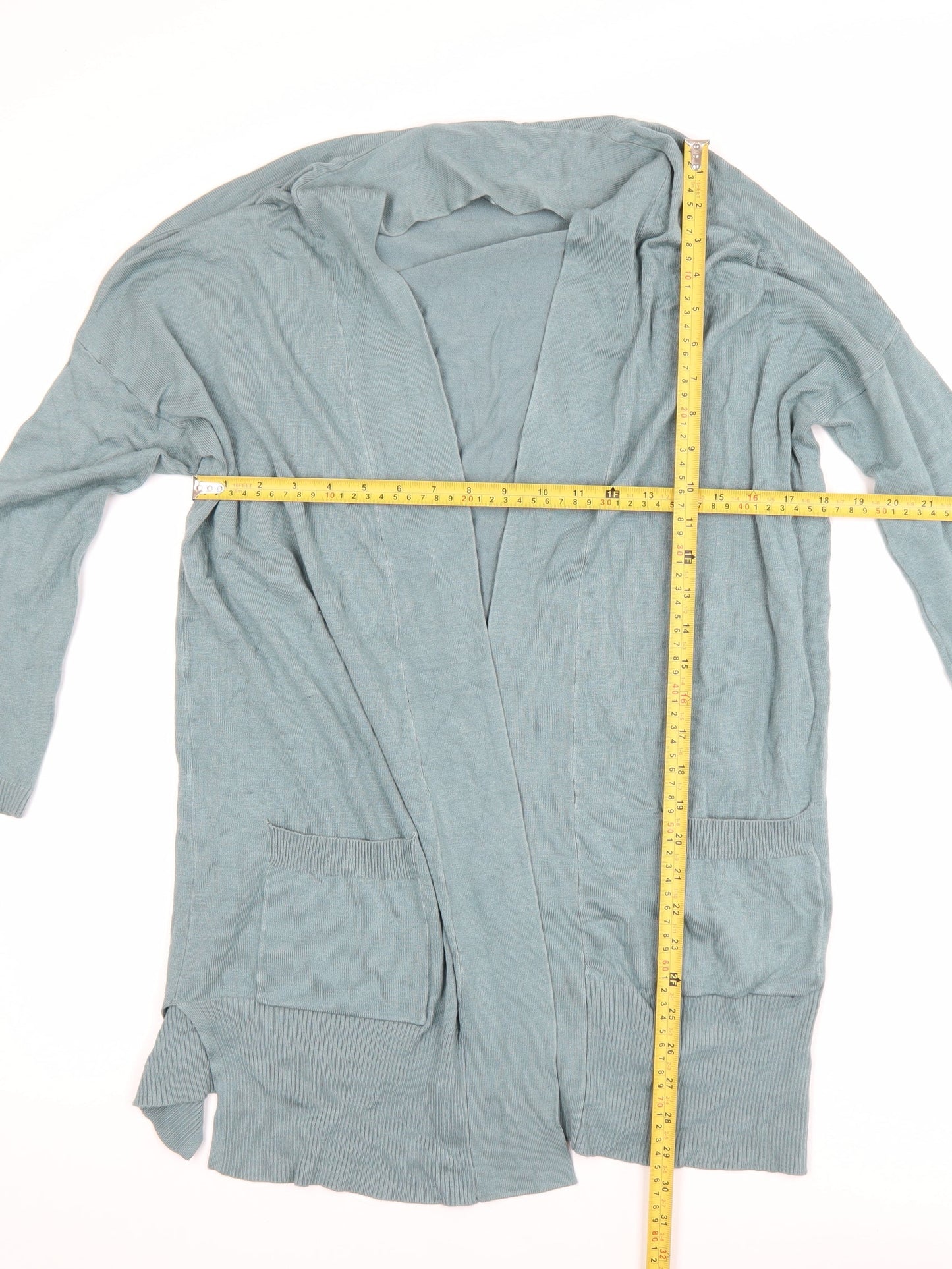 Atmosphere Women's Green Long Sleeve Open Knit Cardigan Size 12