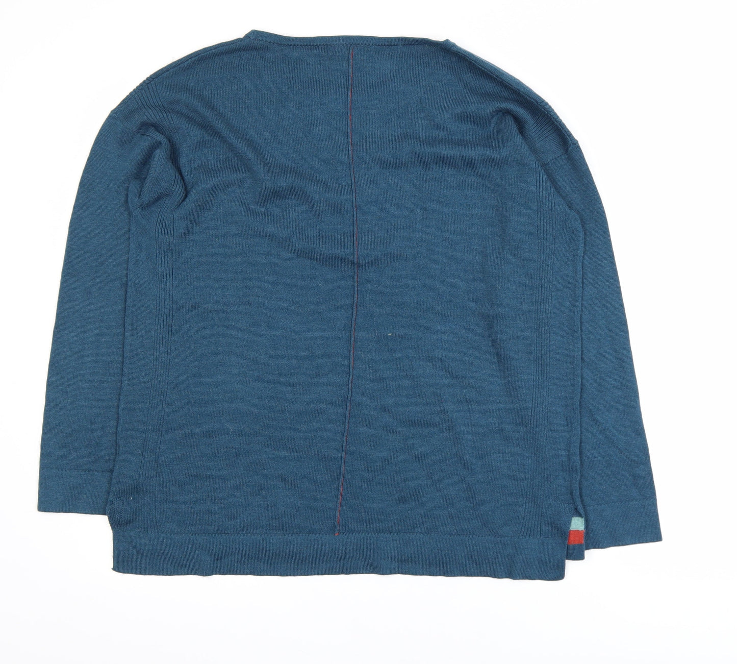 White Stuff Men's Blue Cotton Blend Crew Neck Jumper Size M