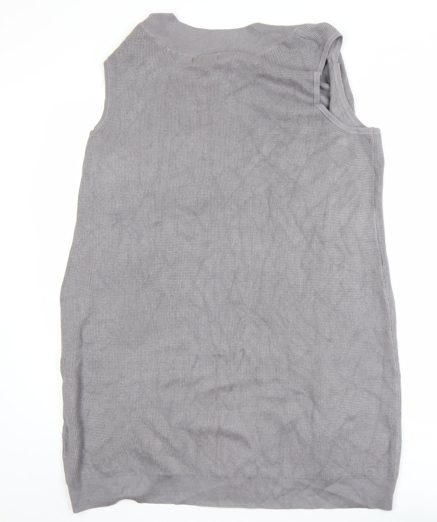 Michele Hope Women Grey Sleeveless Open Knit Vest Size 18/20
