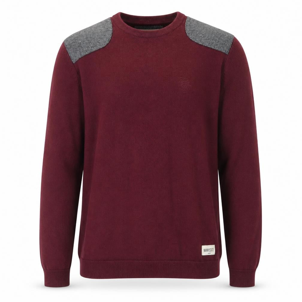 Nanny State Men's Red Cotton Crew Neck Jumper Medium