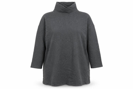 Very Womens Grey Roll Neck Tunic Knit Top Size 12