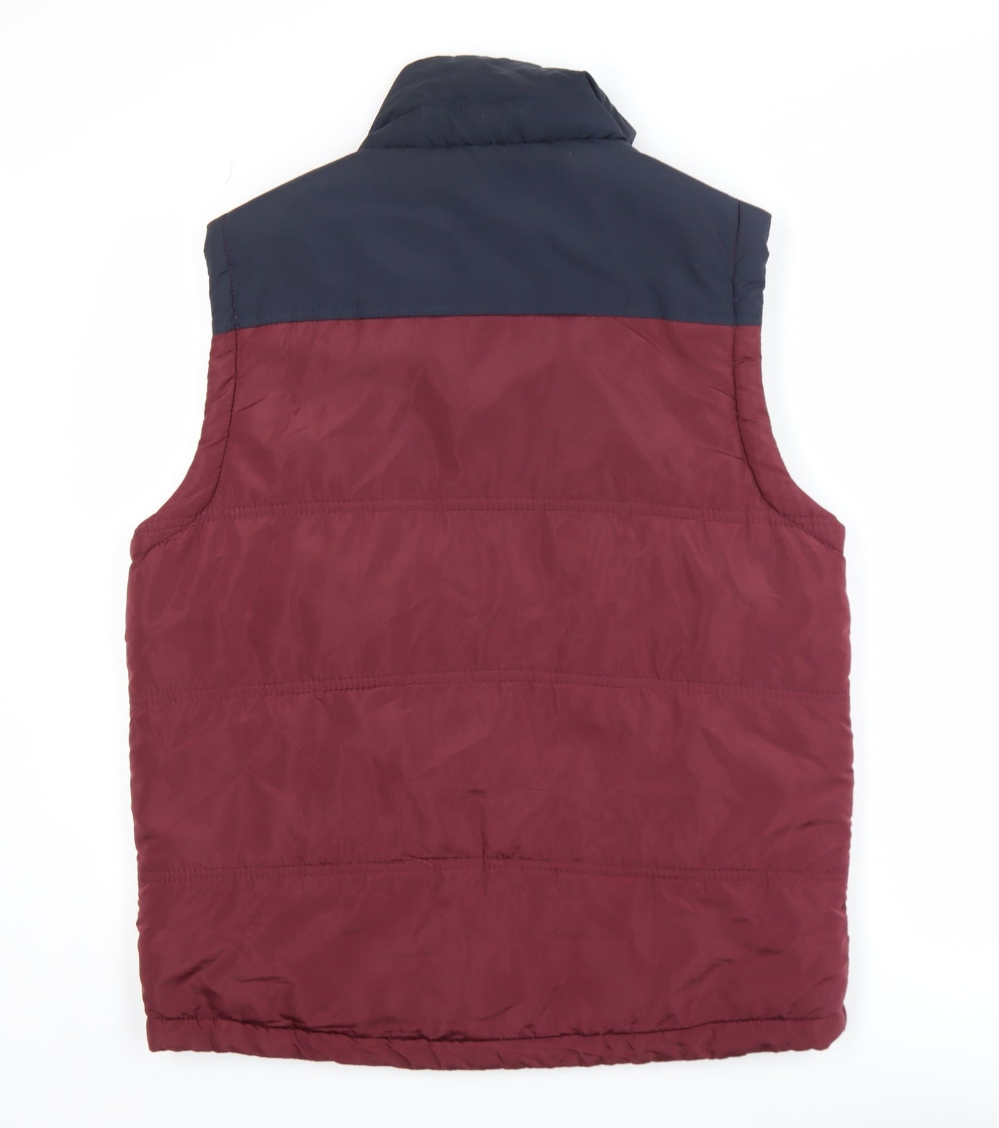 Cotton On Nineteen Ninety One Men's Burgundy Blue Puffer Waistcoat M
