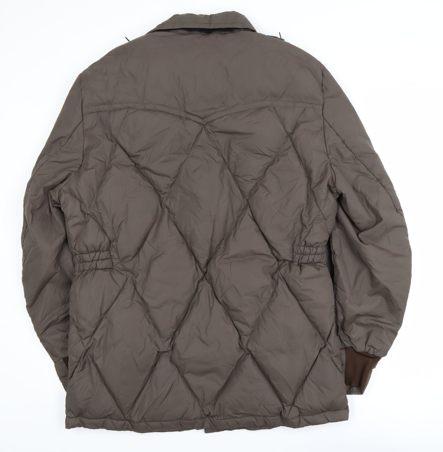 Sprung Men's Brown Down Puffer Jacket L Winter Insulated Hooded