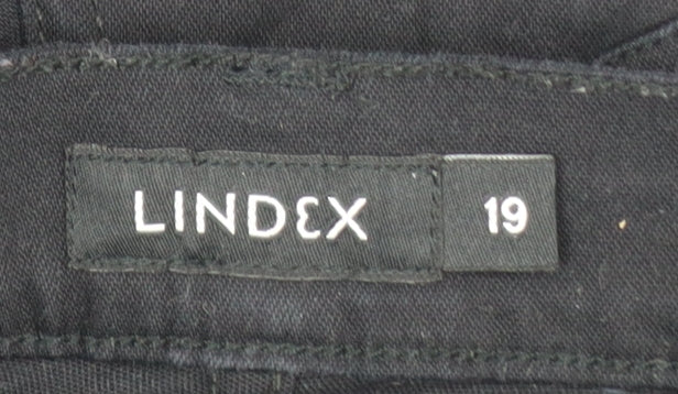 Lindex Women Black High Waist Straight Leg Stretch Jeans Size 19