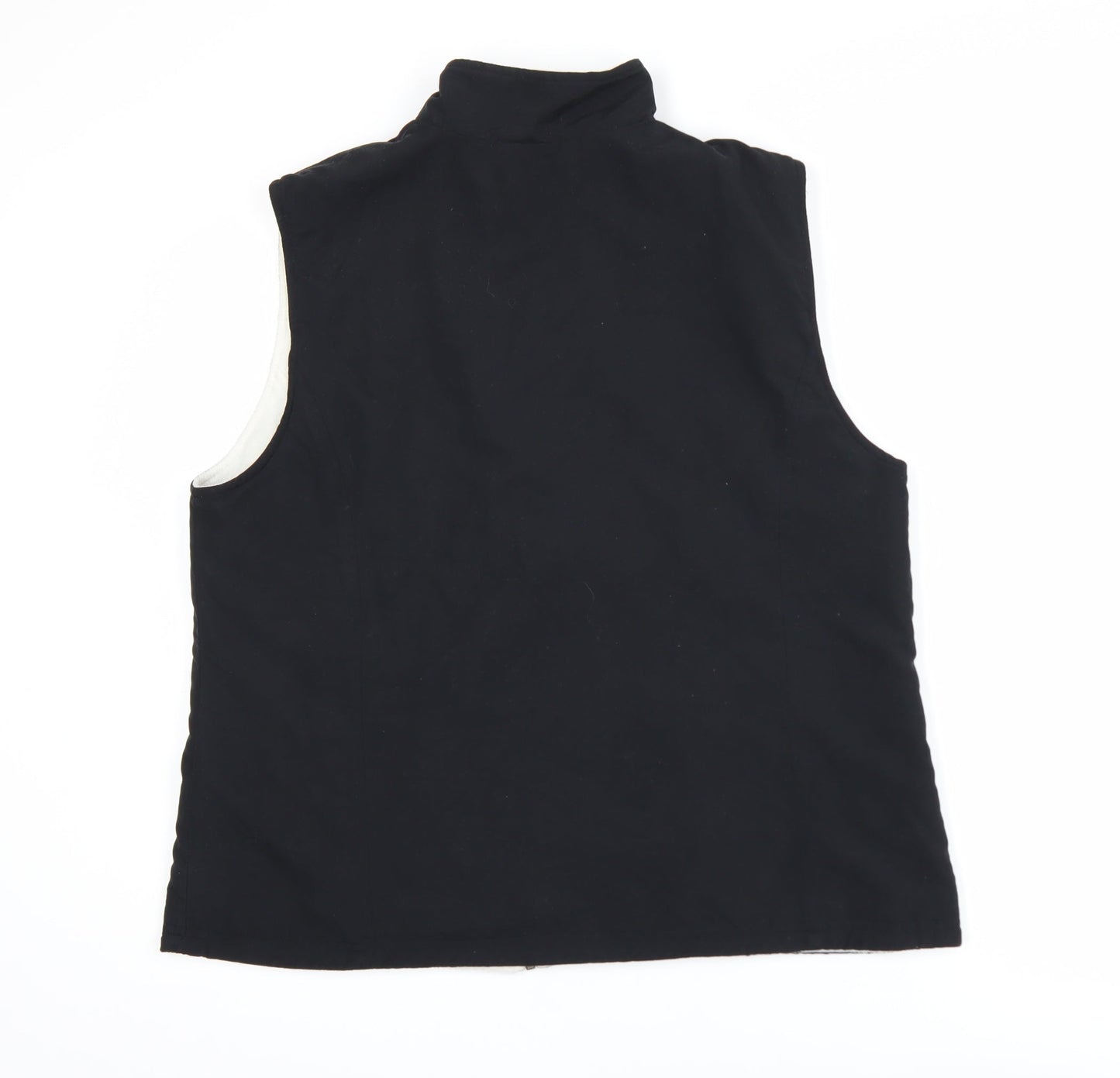 Karen Scott Sport Black Fleece Lined Zip Waistcoat L Unisex Bodywarmer