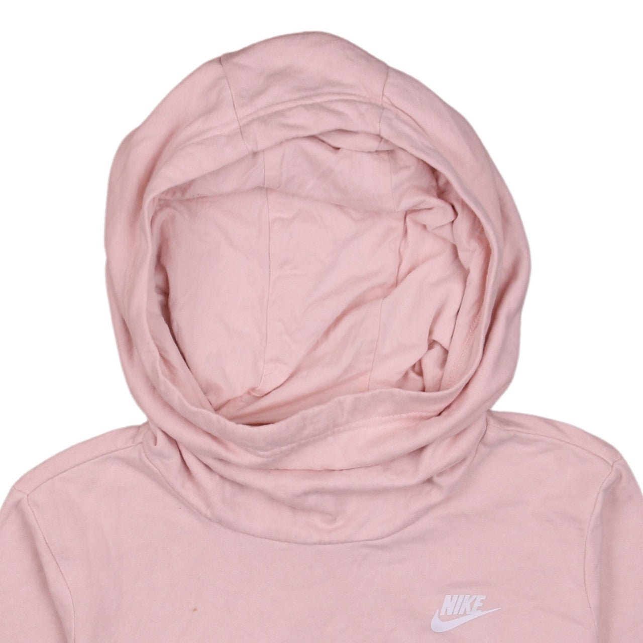 Nike Women Pink Pullover Hoodie Medium Cotton Blend Lined Casual