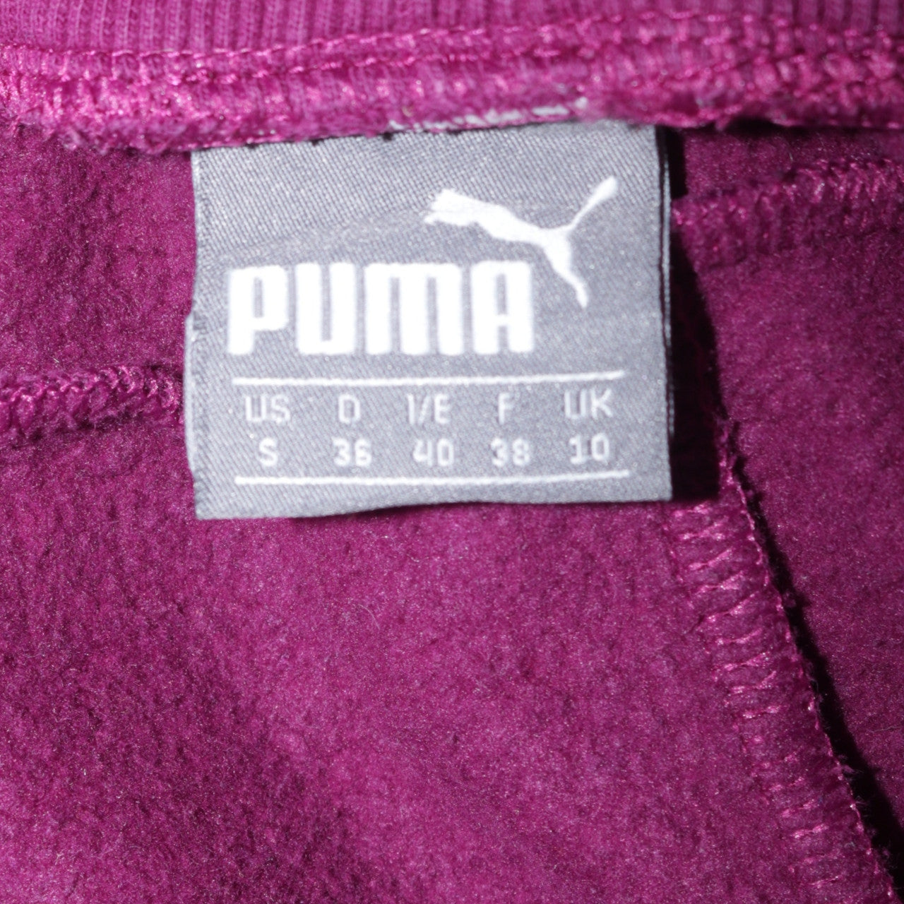 Puma Womens Purple Fleece Sweatpants Size 10 Regular Fit